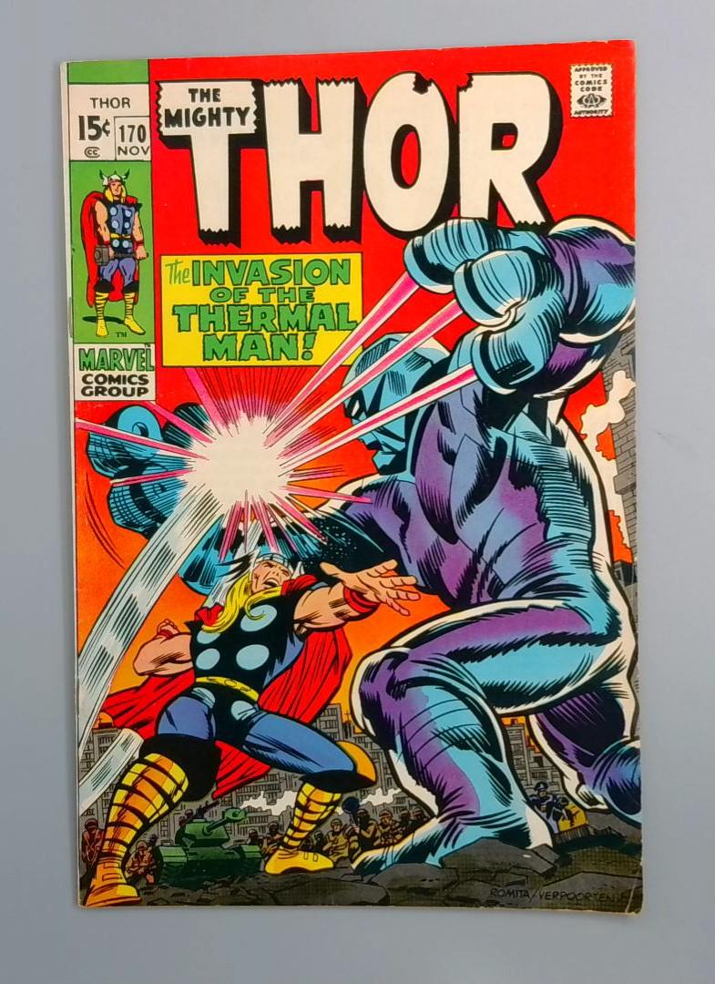 Thor #170 FN 1st Thermal Man, Marvel Comics, 1969 JR1
