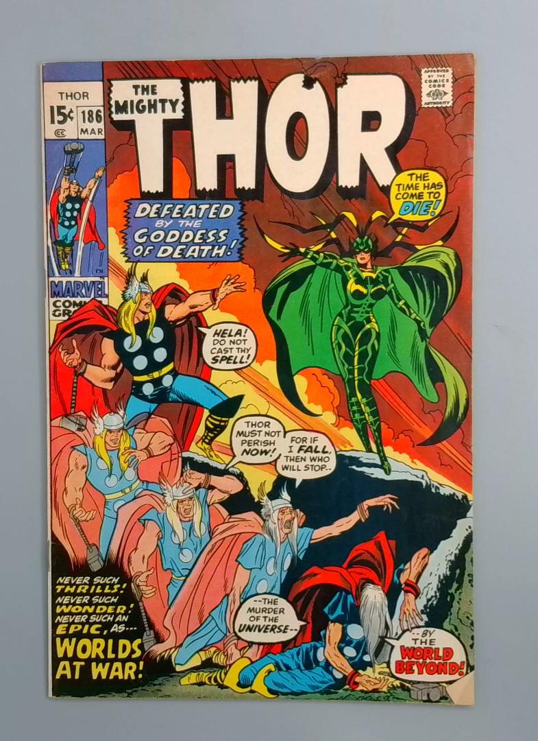 Thor #186 FN Hela Cover Marvel Comics, 1971 JR1