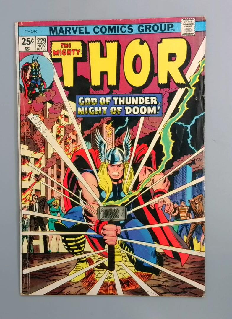 Thor #229, God of Thunder Night of Doom, Marvel Comics, 1977 JR1