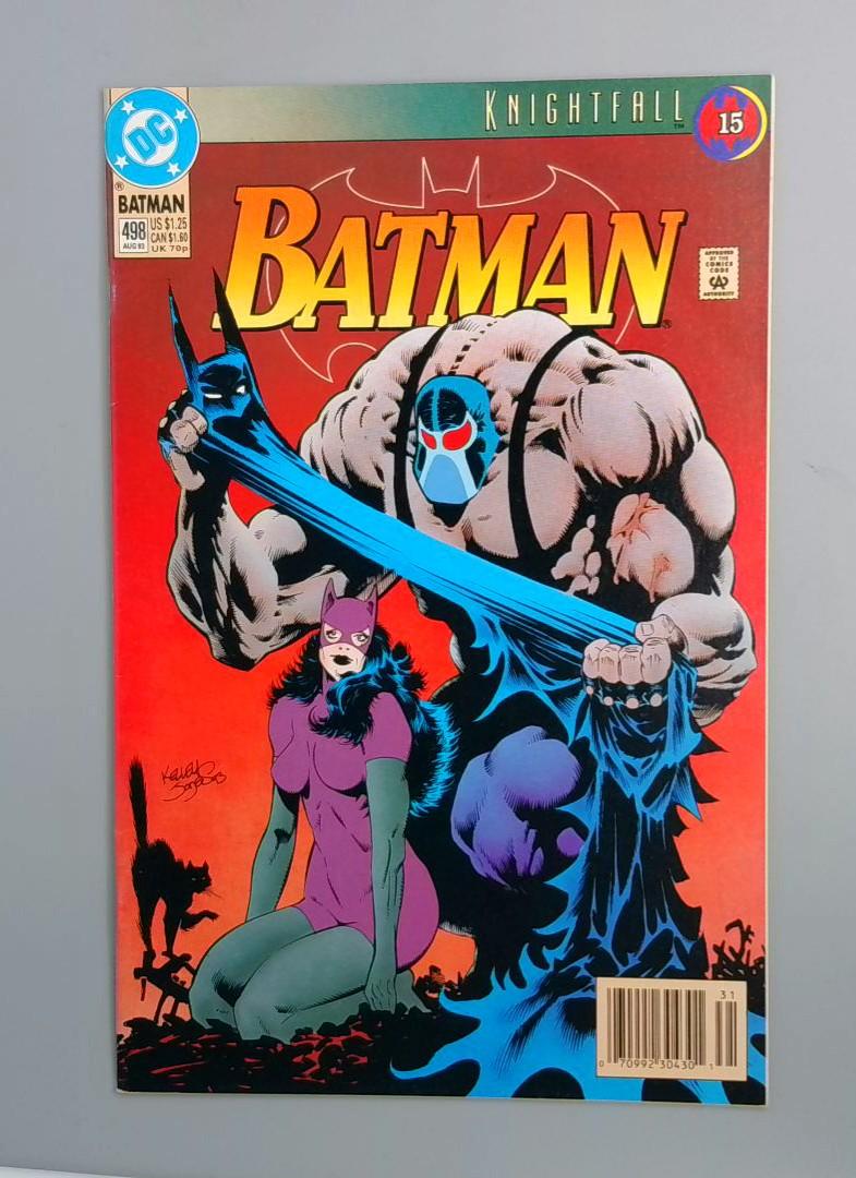 Batman #498, VF+ Knightfall, Newsstand DC Comics, 1993 JR1