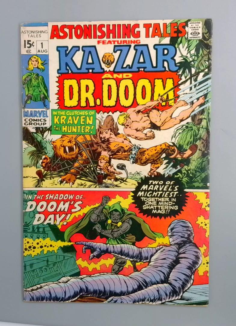 Astonishing Tales #1 VG/FN Ka-Zar and Dr. Doom, Marvel Comics 1970 JR1