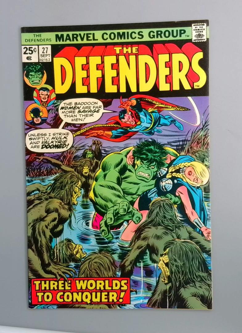 Defenders #27, VF+ 1st Starhawk (Cameo) Marvel Comics, 1975 JR1