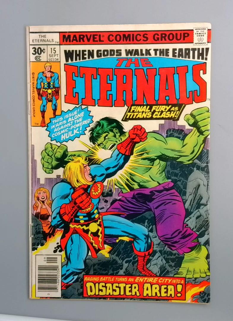 Eternals #15,VG Hulk Marvel Comics, 1976 JR1