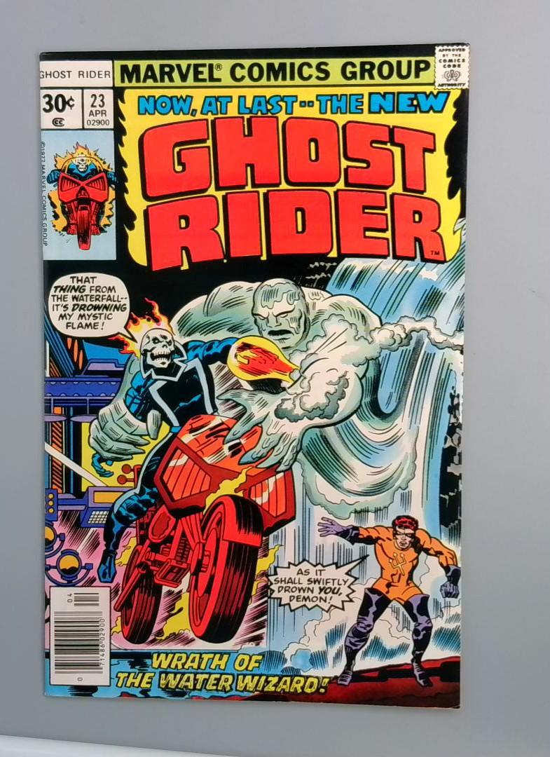 Ghost Rider #23, VF+ 1st Water Wizard, Marvel Comics 1977 JR1