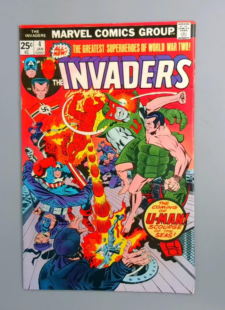 Invaders #4, FN/VF  Marvel Comics, January 1976 JR1