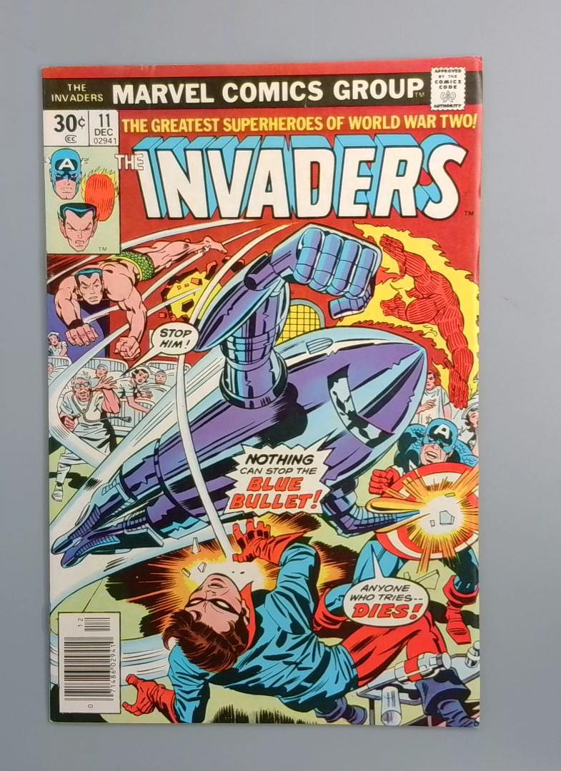The Invaders #11, FN 1st Blue Bullet Marvel Comics 1977 JR1