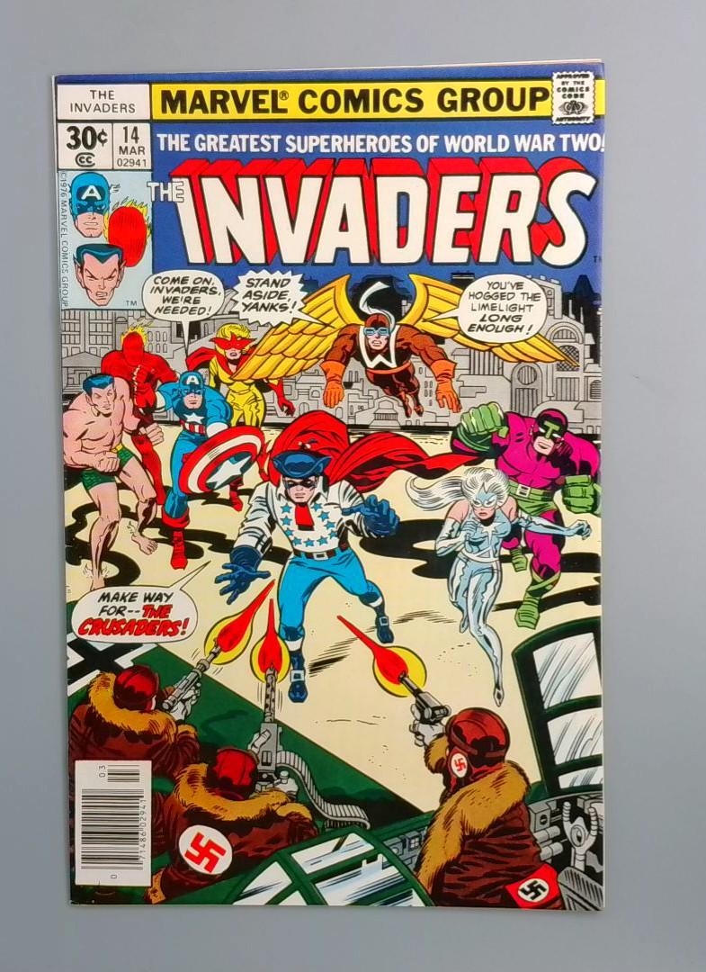 The Invaders #14, VF+ 1st Crusaders Marvel Comics 1977 JR1