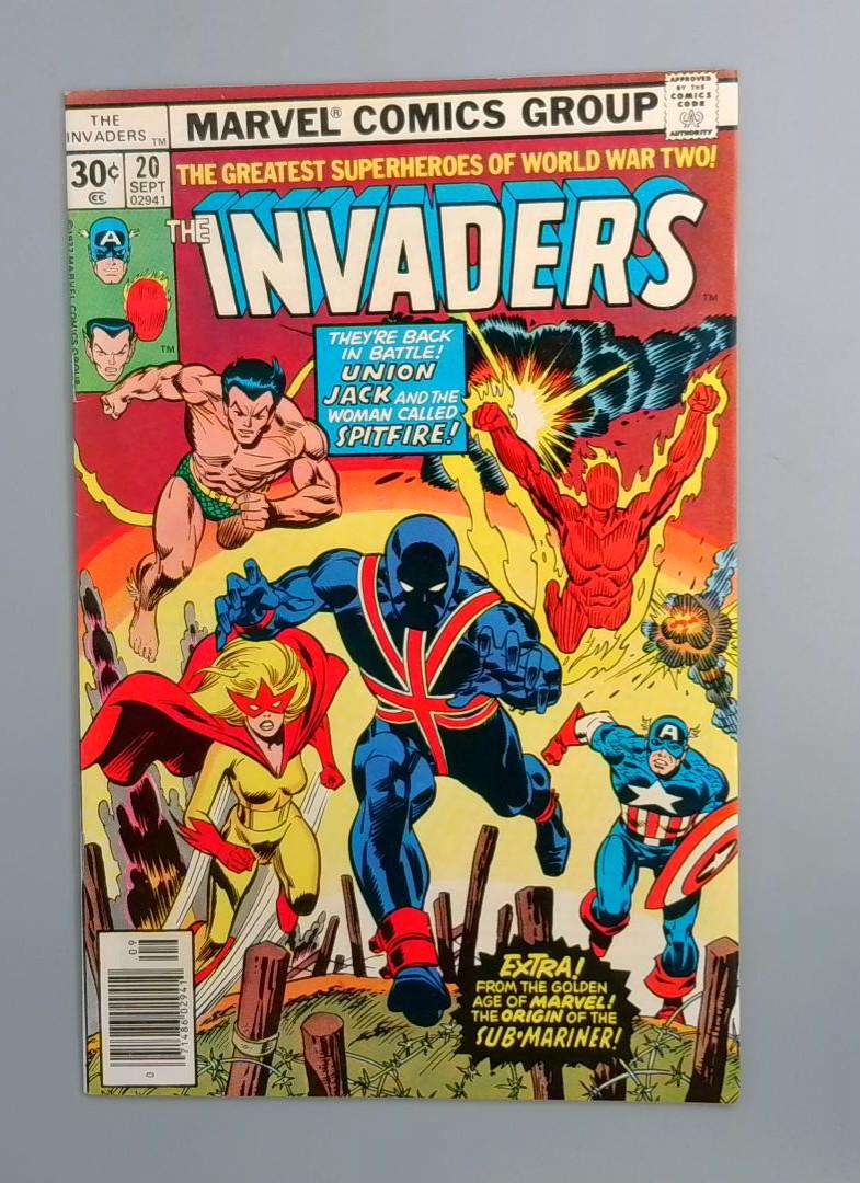 The Invaders #20, VF 1st Union Jack II Marvel Comics 1977 JR1