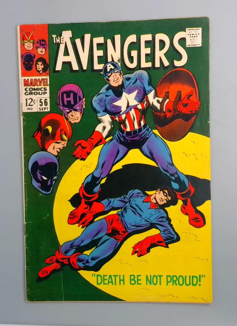 Avengers #56 VG Bucky's Death Marvel Comics, 1968 JR1