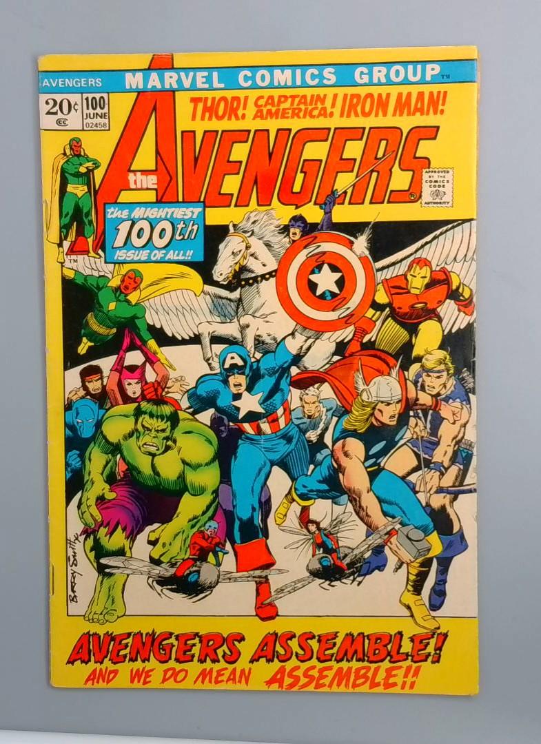 Avengers #100, FN+ "Avengers Assemble!", Marvel Comics 1972 JR1