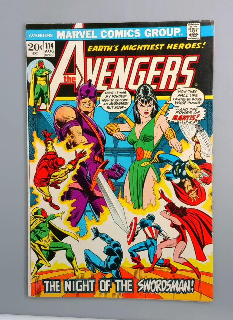Avengers #114, FN+ Mantis, Swordsman Marvel Comics, 1973 JR1