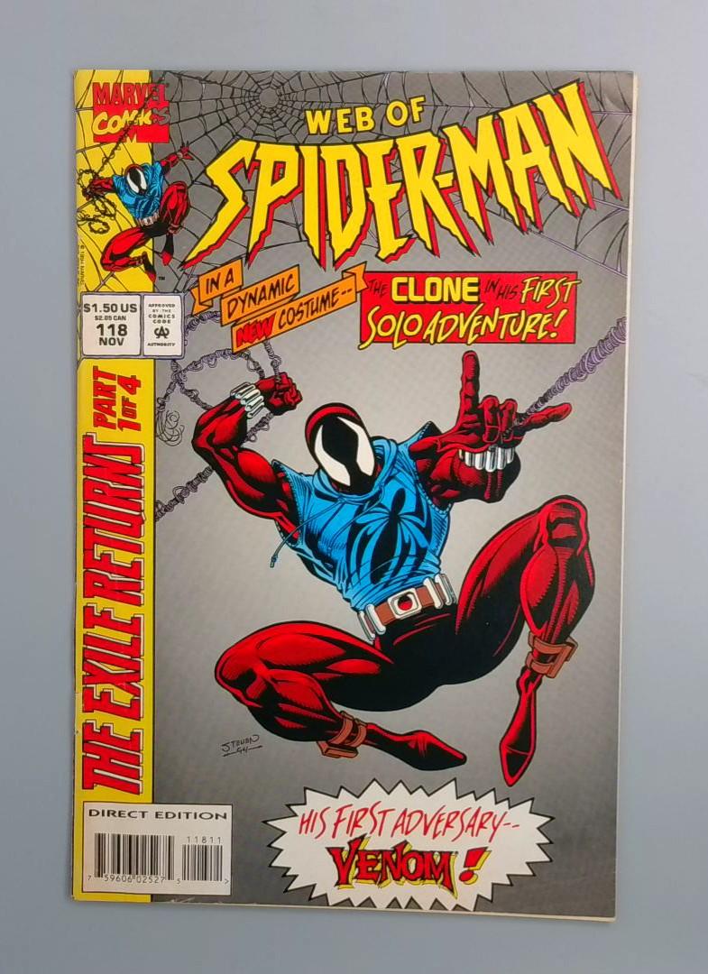 Web of Spider-Man #118 1st Scarlet Spider Marvel Comics, 1994 JR1