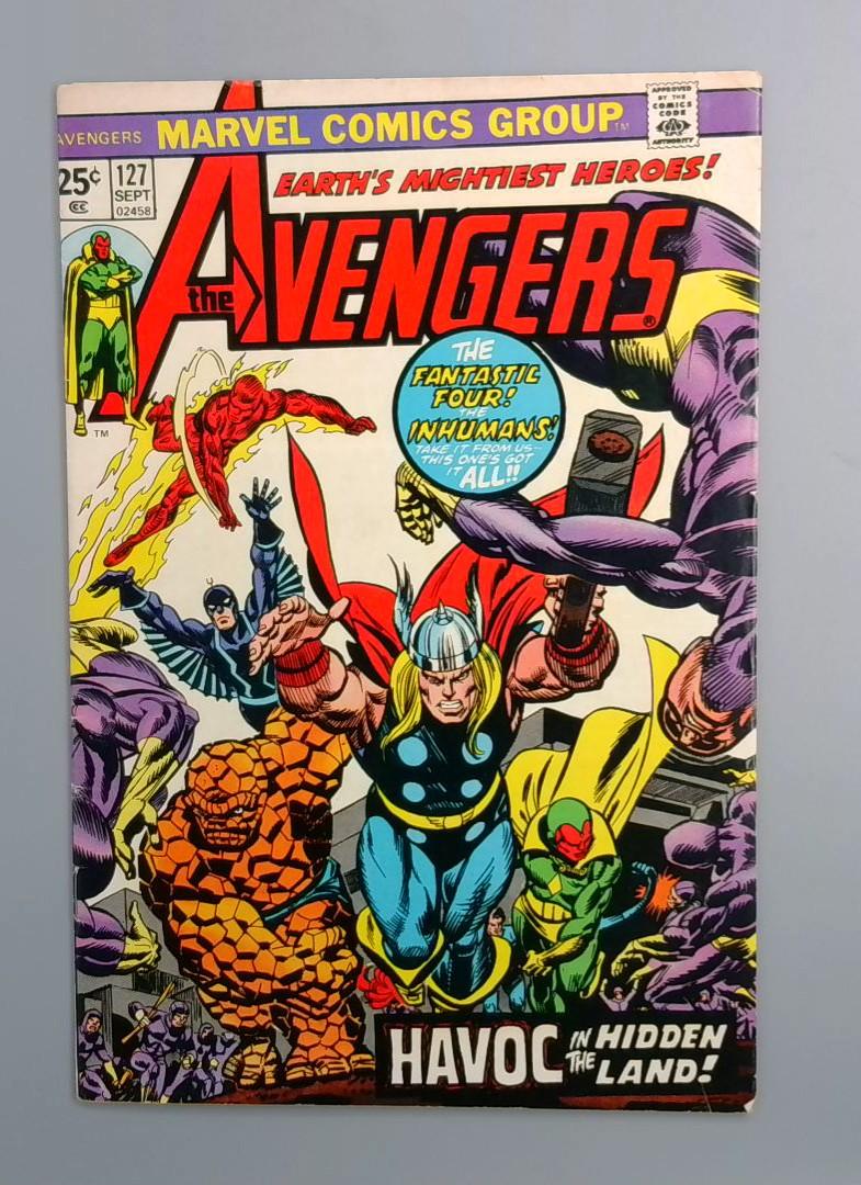 Avengers #127, FN Fantastic Four/Inhumans, Marvel Comics 1974 JR1
