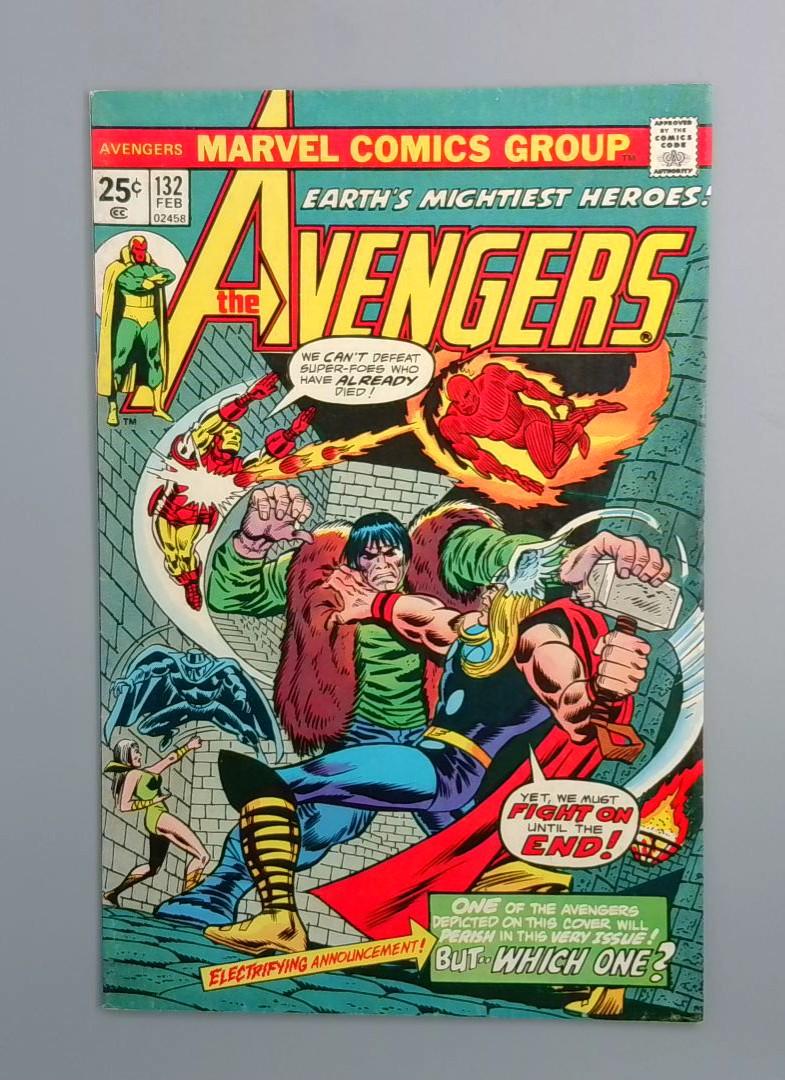 Avengers #132, FN+ Frankenstein Marvel Comics 1975 JR1