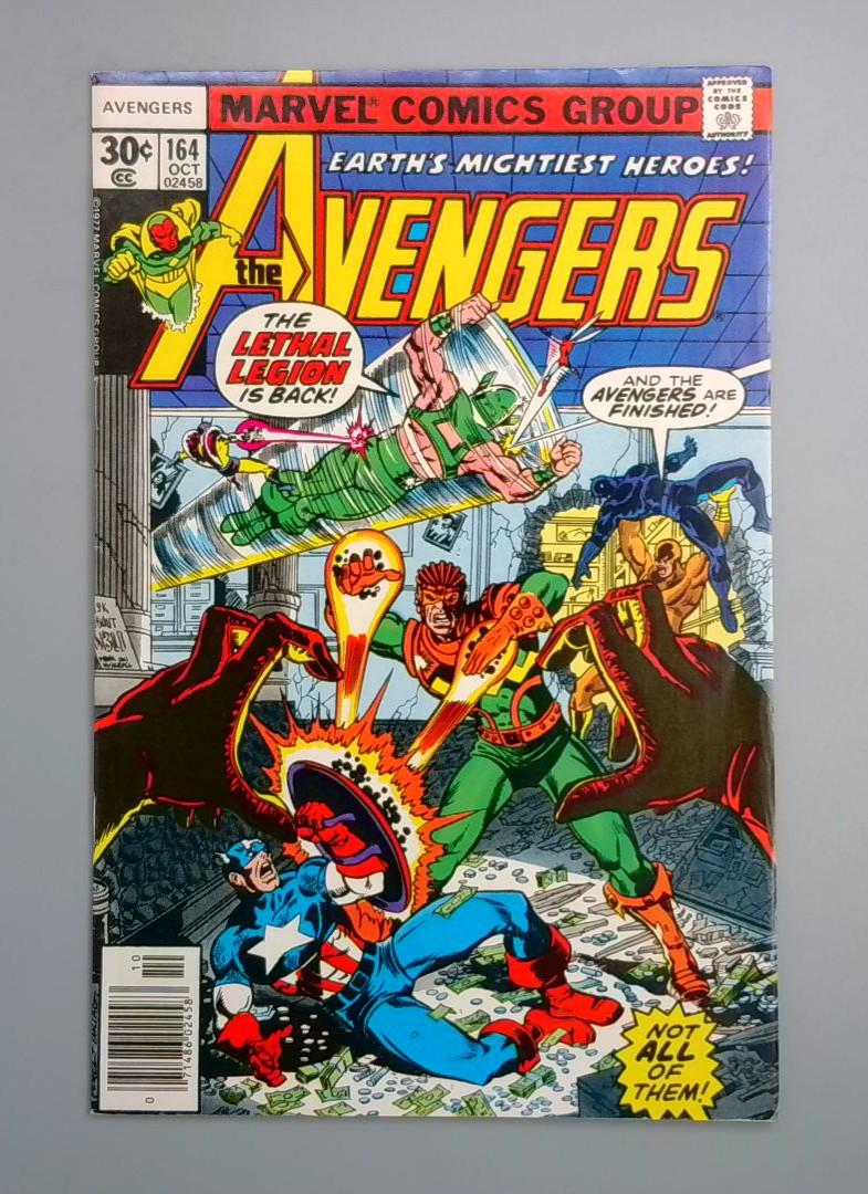 Avengers #164, FN+ Lethal Legion Marvel Comics, 1978 JR1
