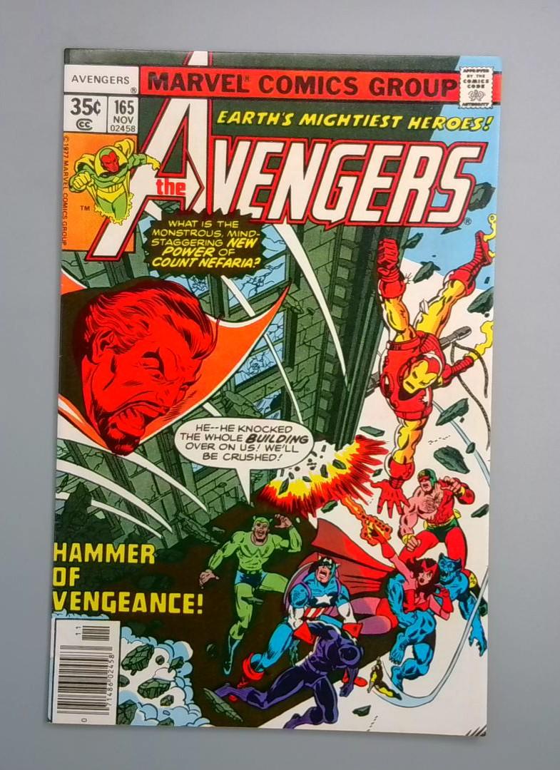 Avengers #165, VF 1st Henry Gyrich Marvel Comics, 1977 JR1