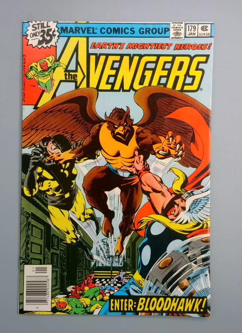 Avengers #179, VF/NM 1st Bloodhawk!, Marvel Comics, 1979 JR1