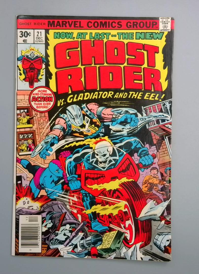 Ghost Rider #21, VF Gladiator and the Eel, Marvel Comics1977 JR1
