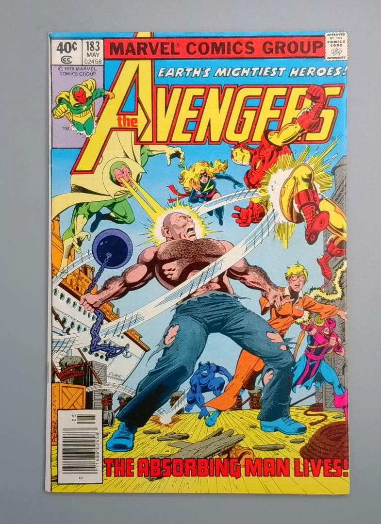 Avengers #183, VF The Absorbing Man Lives!, Marvel Comics, 1979 JR1