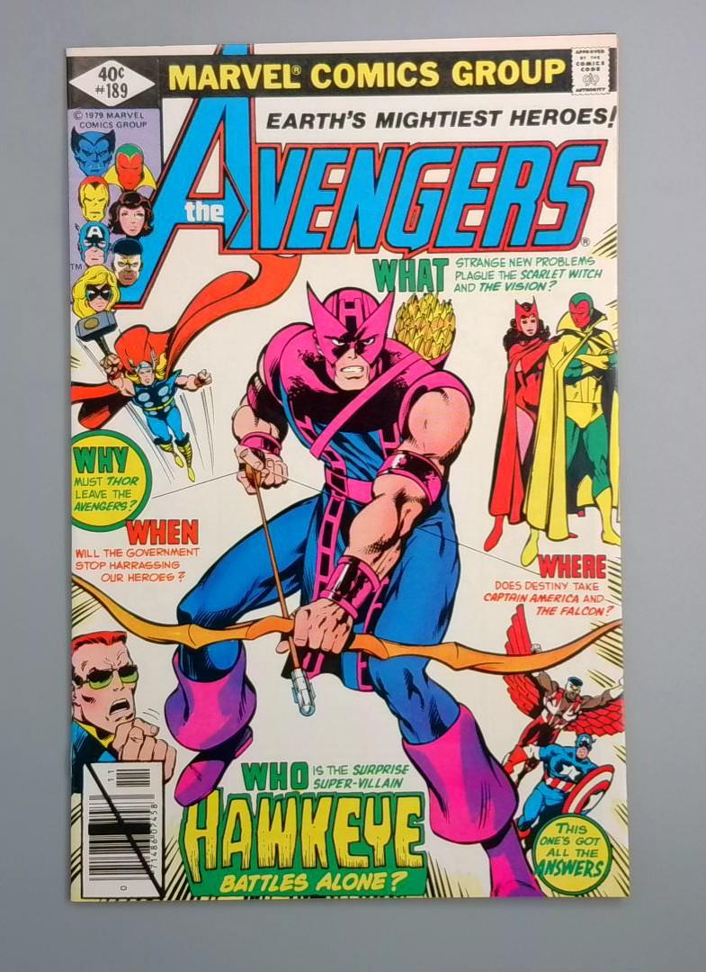 Avengers #189, VF/NM Marvel Comics, 1979 JR1