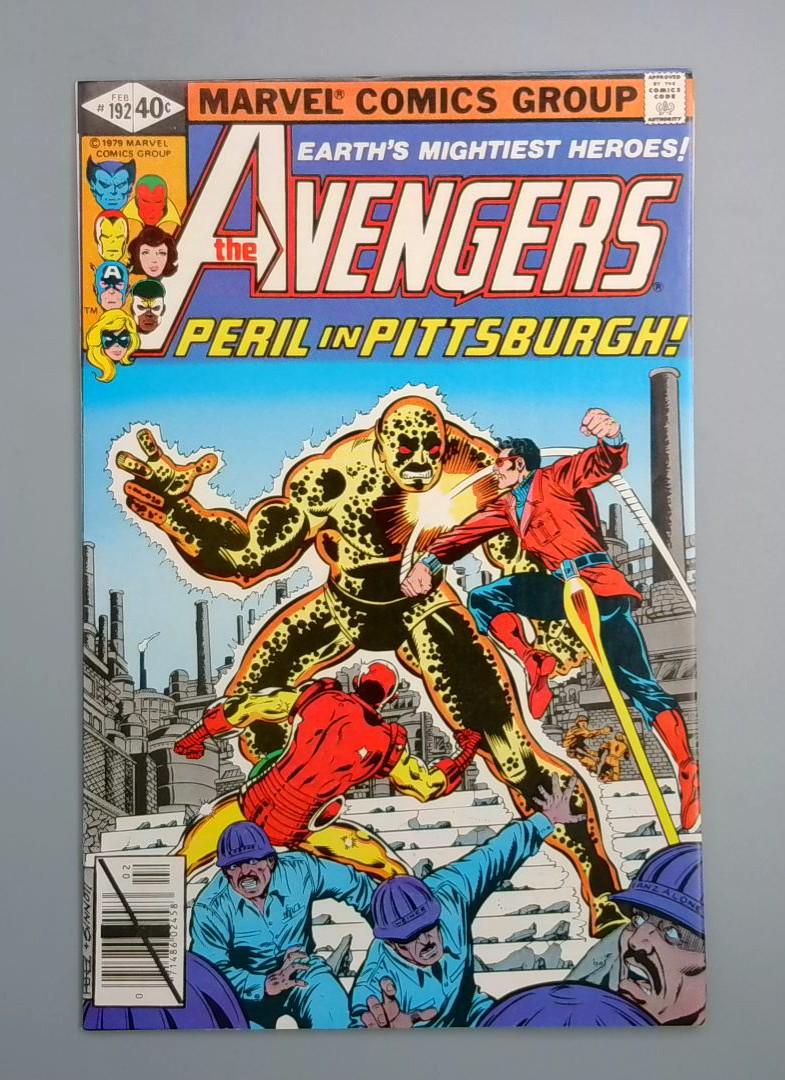 Avengers #192, VF Peril in Pittsburgh!, Marvel Comics, 1980 JR1