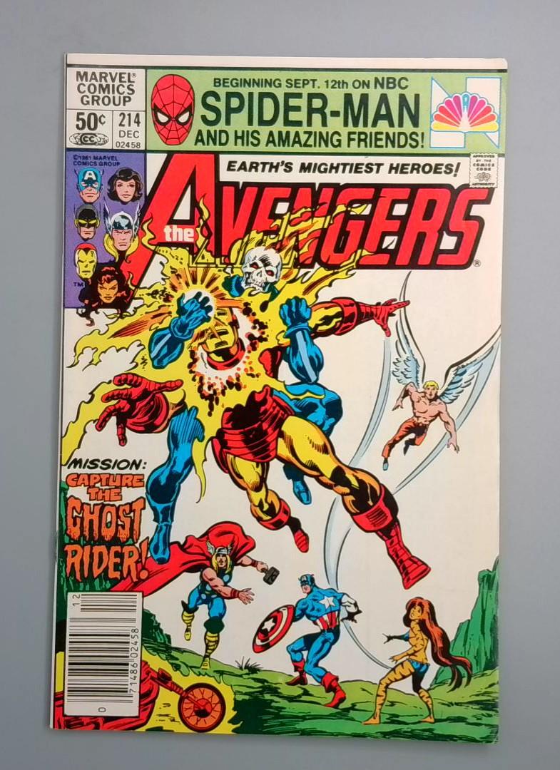 Avengers #214 VF+ Newsstand, Ghost Rider, Marvel Comics,1981 JR1
