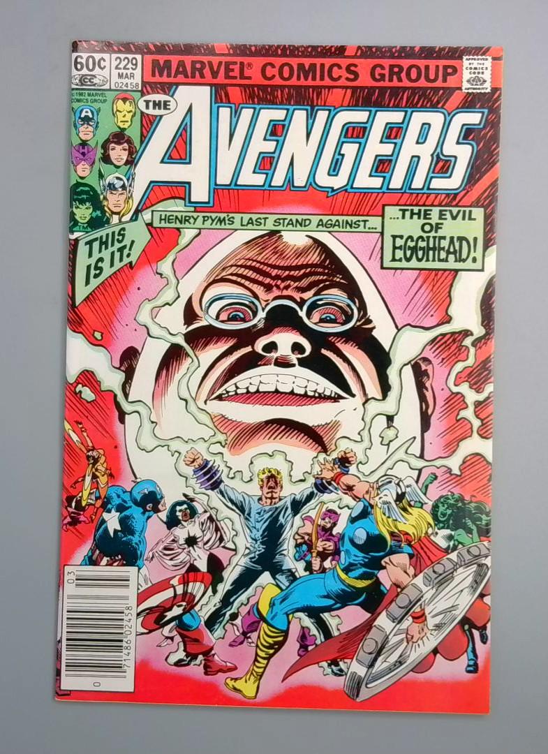Avengers #229, Newsstand Marvel Comics, 1983 JR1
