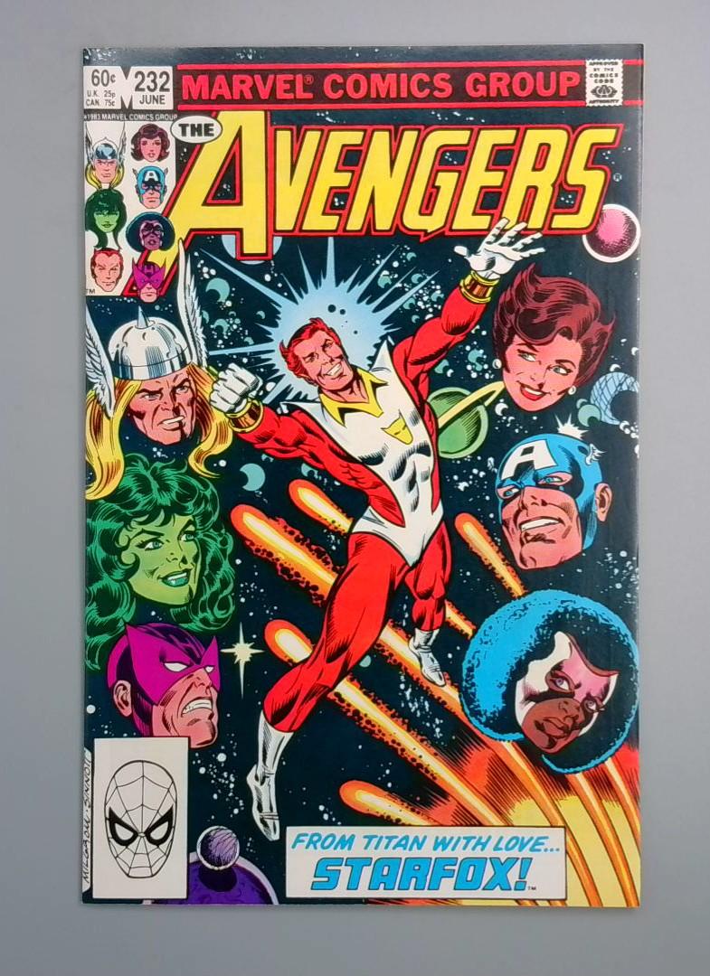 Avengers #232, NM- 1st Eros as Starfox Marvel Comics, 1983 JR1