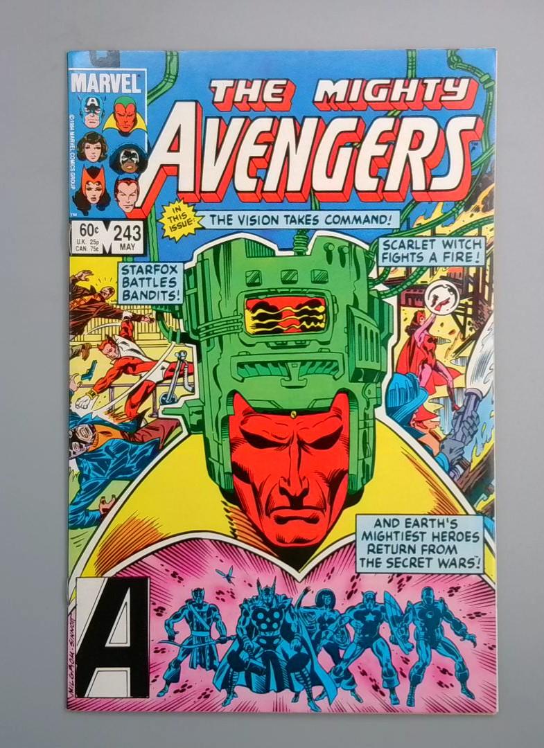  Avengers #243 VF, The Vision Takes Command, Marvel, 1984 JR1