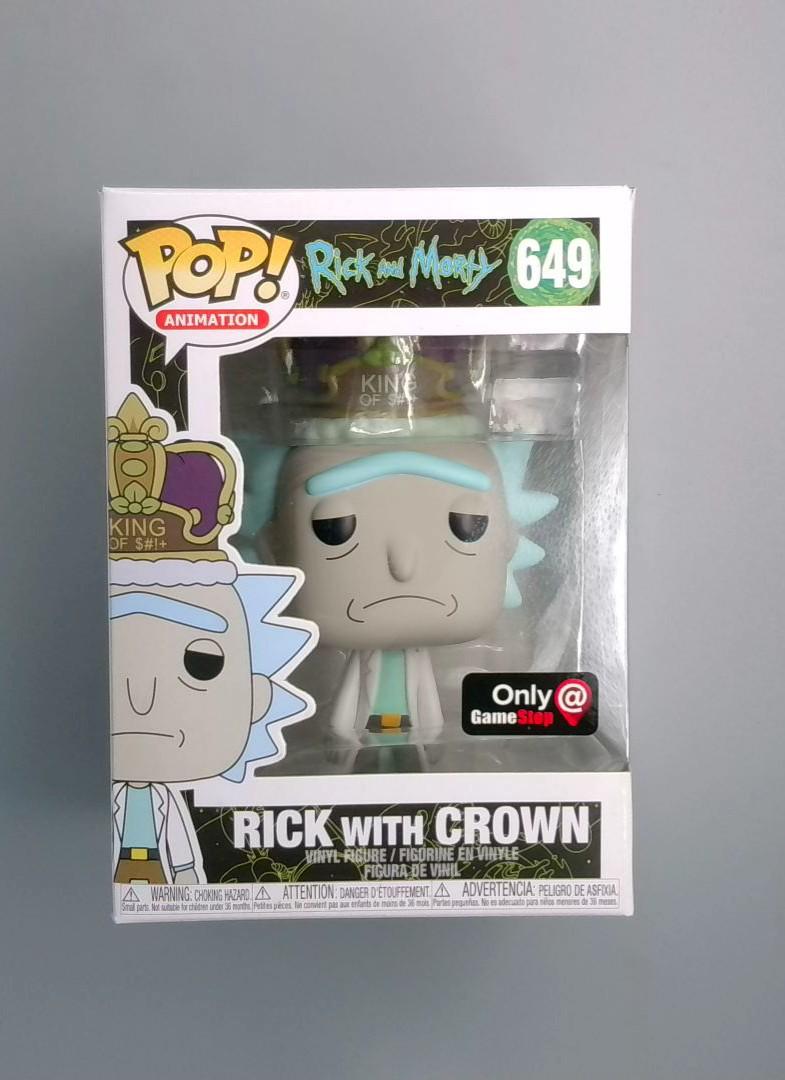 Funko Pop! Rick with Crown #649, Rick and Morty, GameStop Excl.