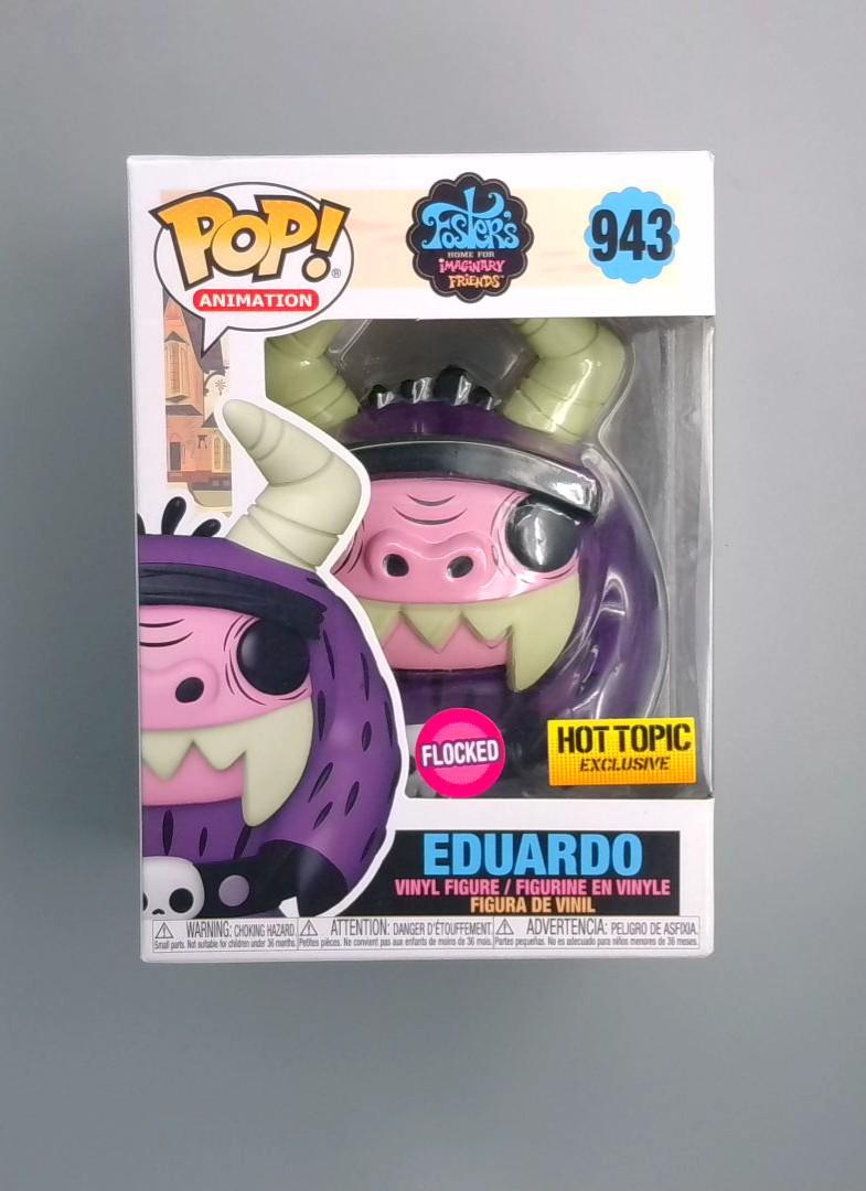 Funko Pop! Eduardo #943 Foster's Home Imaginary Friends, Flocked Hot Topic Excl.