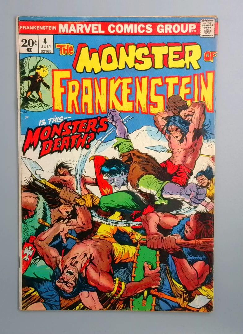 Frankenstein #4, VG/FN Marvel Comics Group, July 1973 JR1