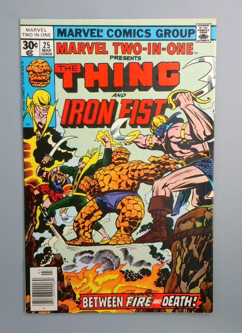 Marvel Two-In-One #25, VF+ The Thing and Iron Fist, Marvel Comics 1977 JR1