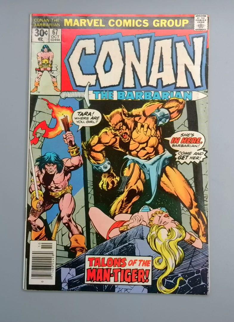 Conan the Barbarian #67, FN Talon of the Man-Tiger, Marvel Comics 1976 JR1