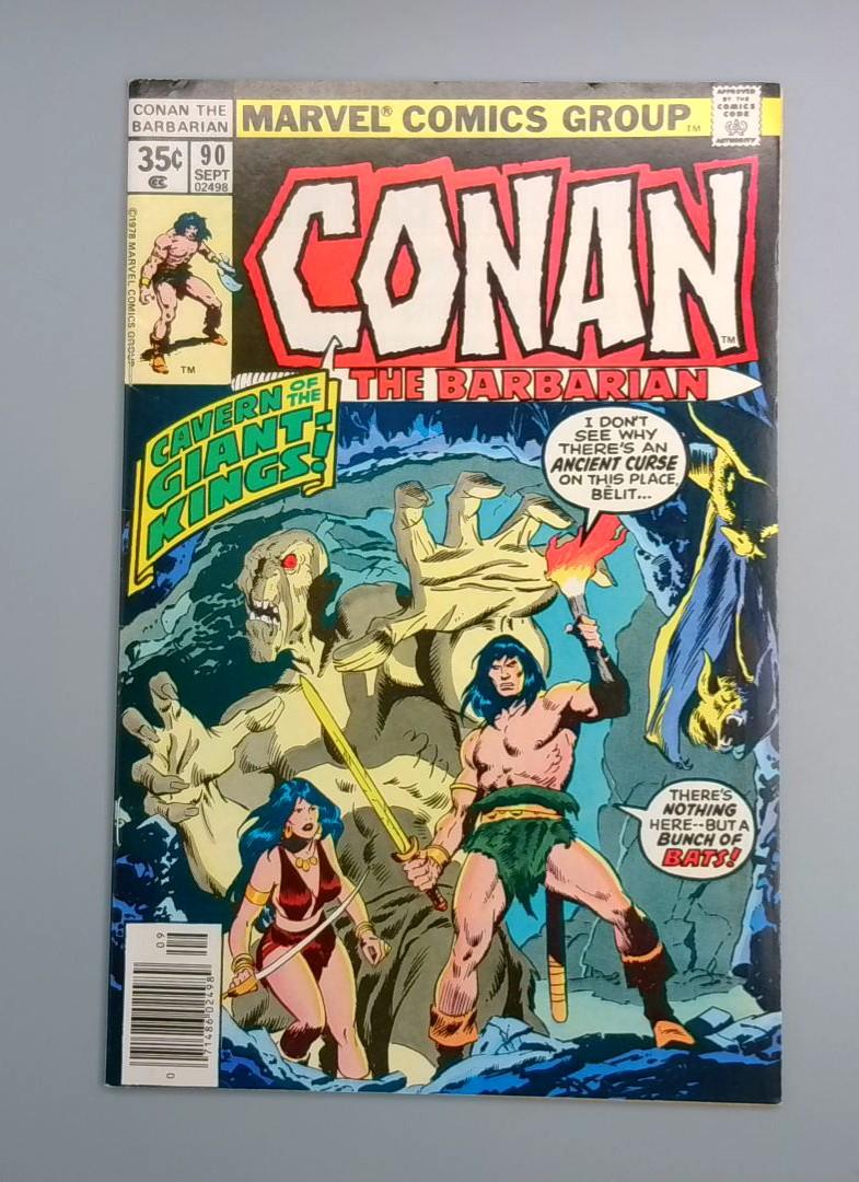 Conan the Barbarian #90, VF+ Cavern of the Giant Kings, Marvel Comics, 1978 JR1