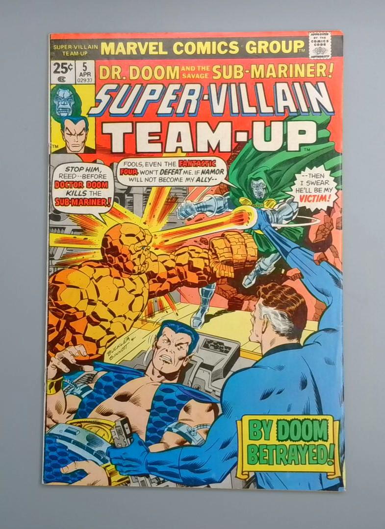 Super-Villain Team-Up #5, FN Dr. Doom and Sub-Mariner, Marvel Comics 1976 JR1