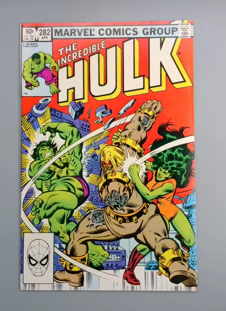 Incredible Hulk #282,NM Hulk vs She-Hulk Marvel Comics, 1983 JR1