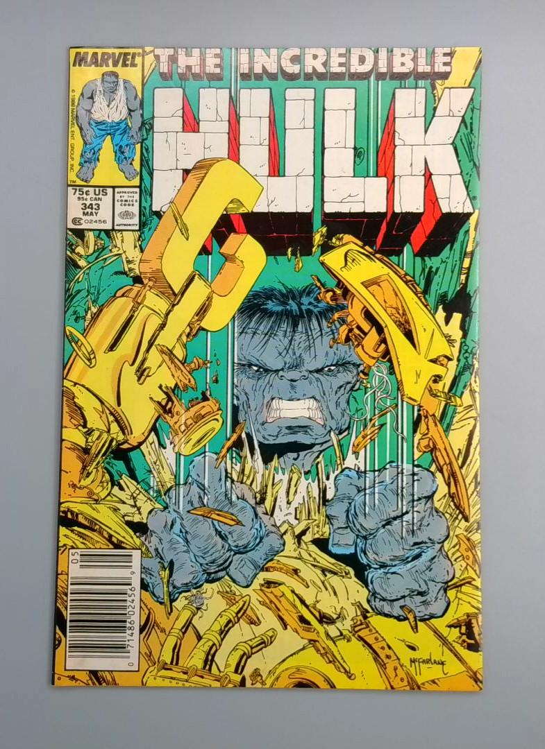 Incredible Hulk #343, Newsstand Marvel Comics, 1988 JR1