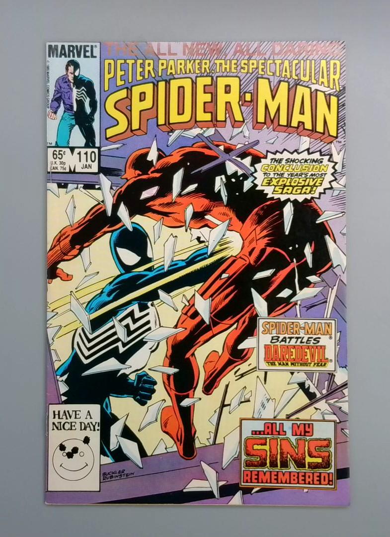 Spectacular Spider-Man #110, VF+ Marvel Comics, 1986