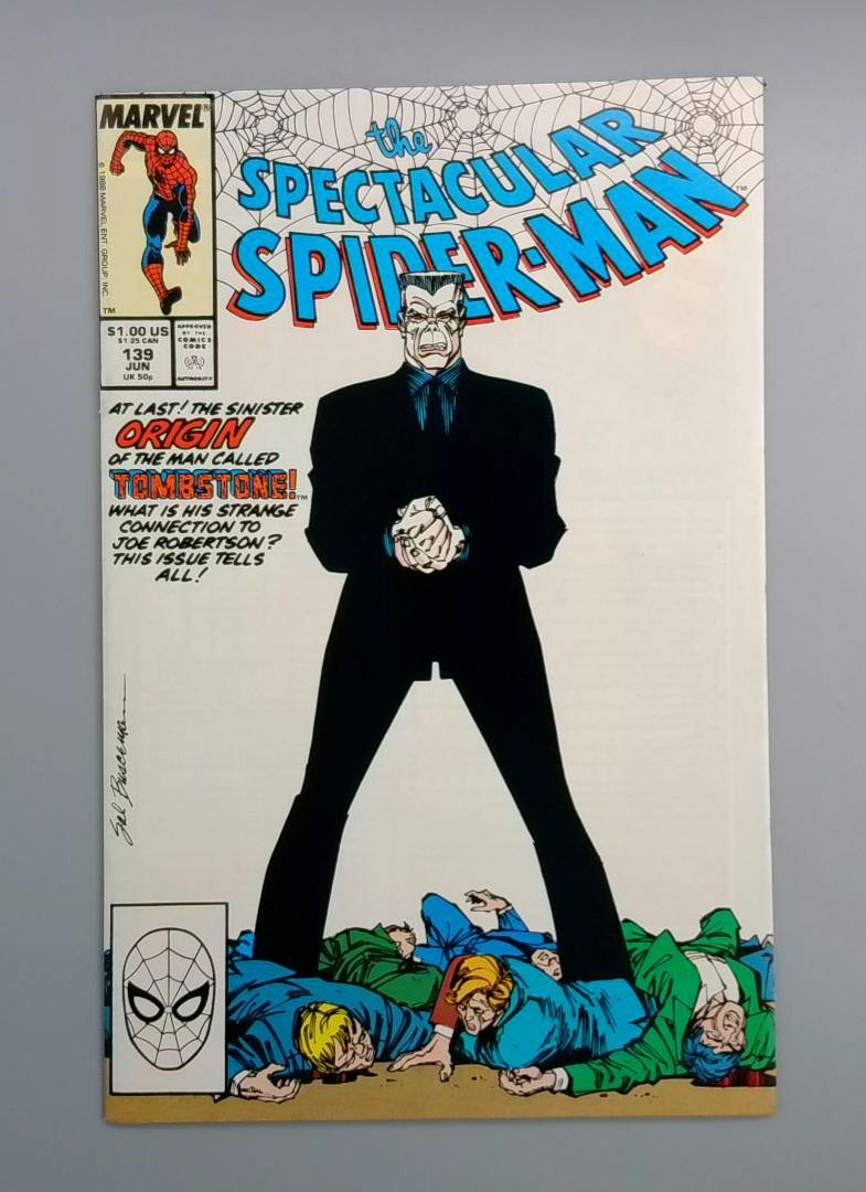 Spectacular Spider-Man #139, VF Tombstone Marvel Comics, 1988