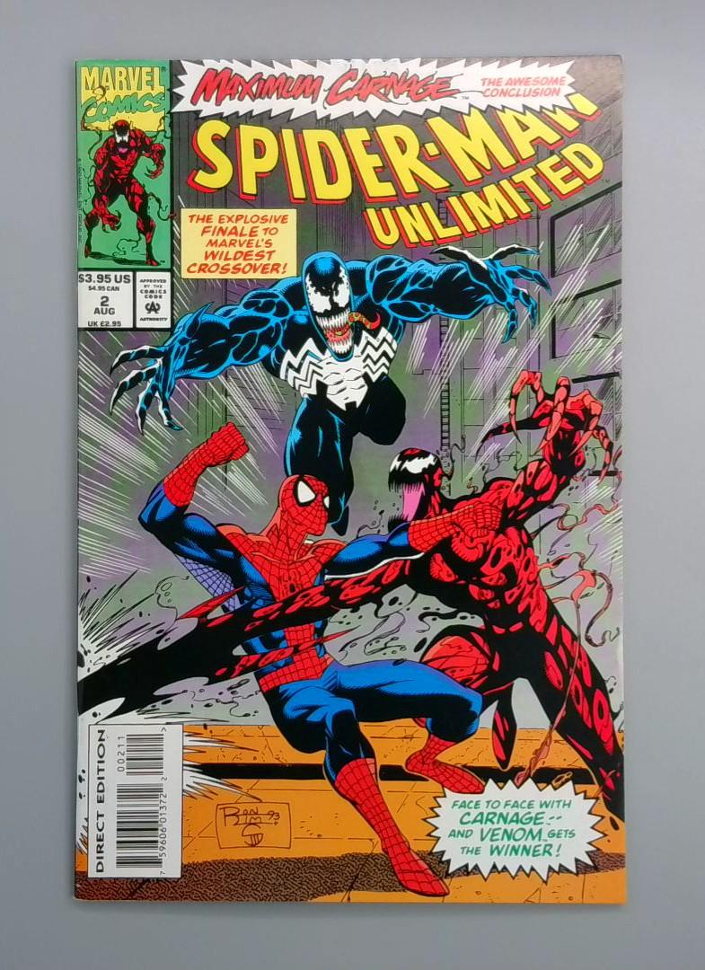 Spider-Man Unlimited #2 NM Maximum Carnage Part 8, Marvel Comics, 1993
