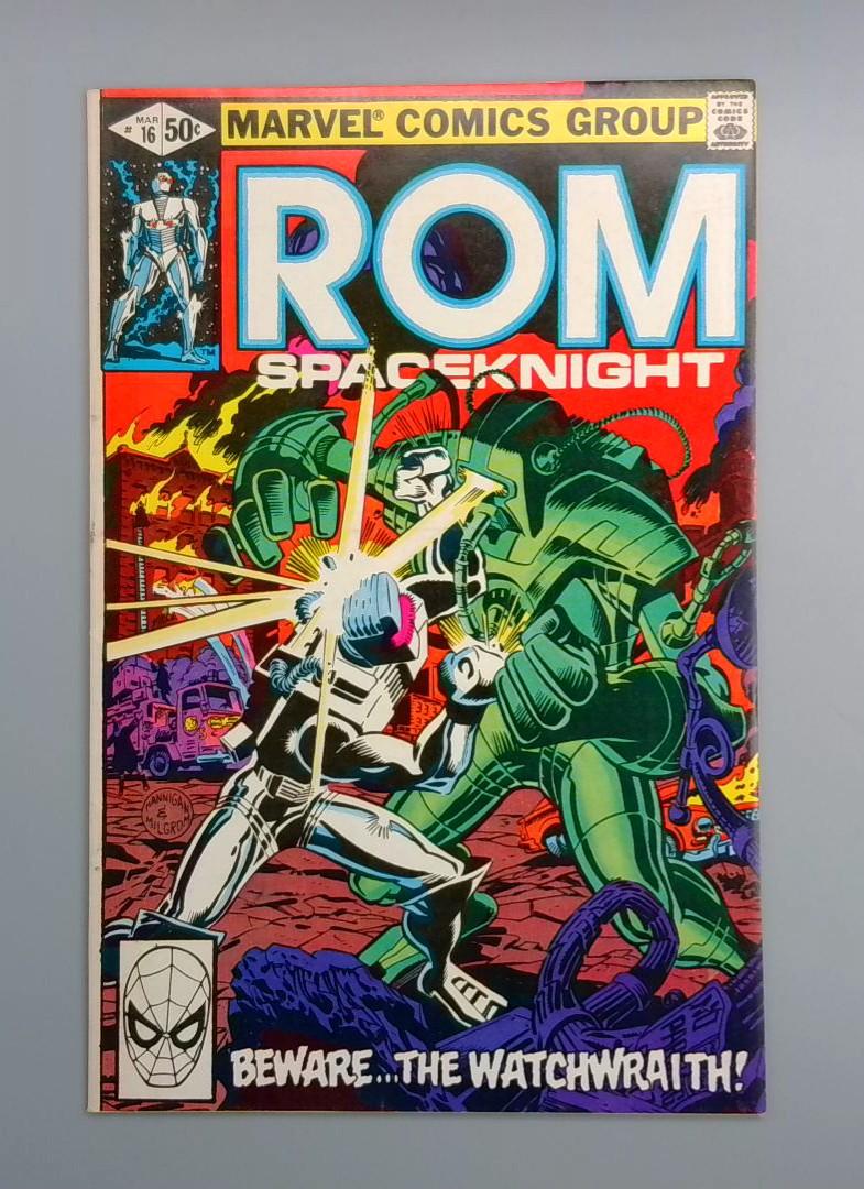 ROM Spaceknight #16, VF+ Beware... The Watchwraith!, Marvel Comics 1980 JR1
