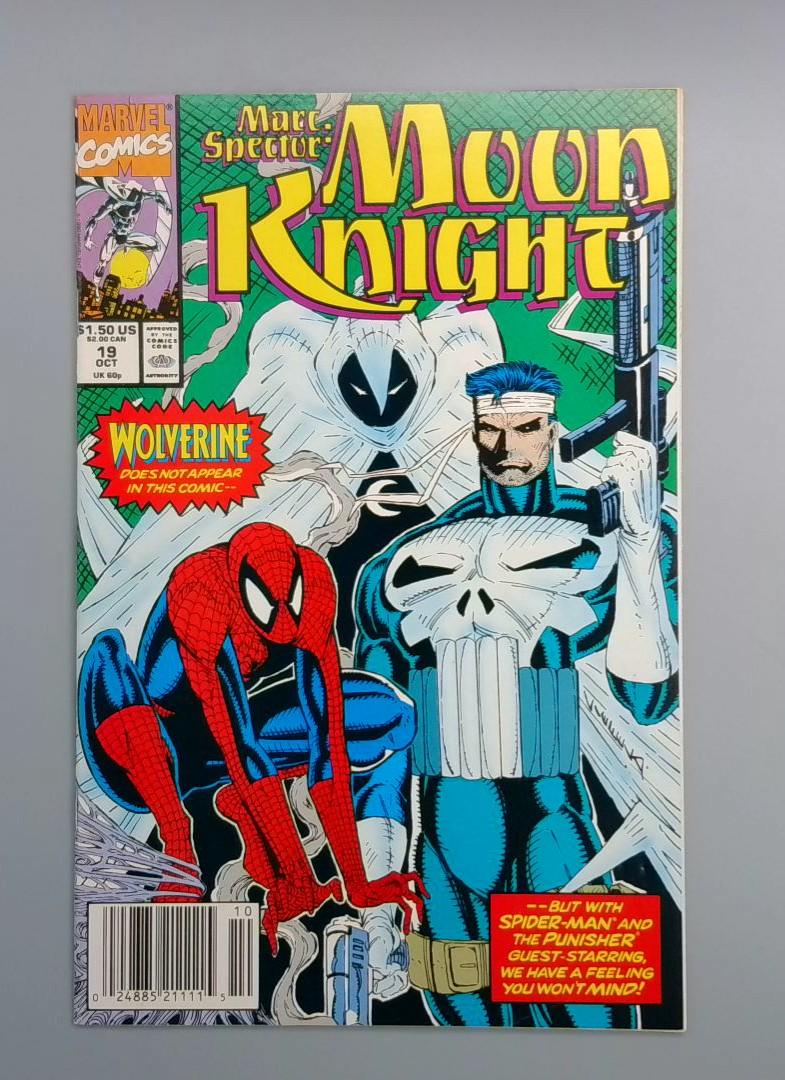 Marc Spector: Moon Knight #9, NM- Punisher Newsstand Marvel Comics, 1990 JR1