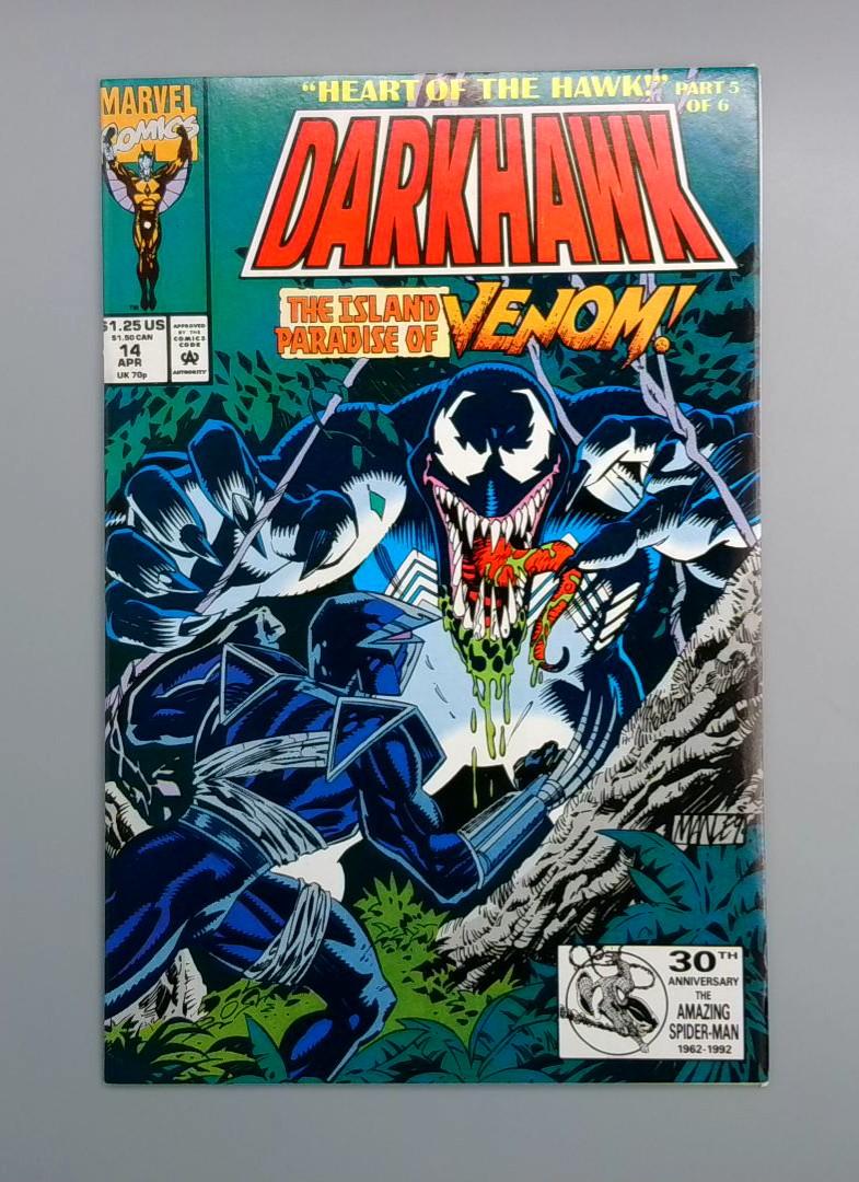 Darkhawk #14 NM Venom, Marvel Comics, 1992 JR1