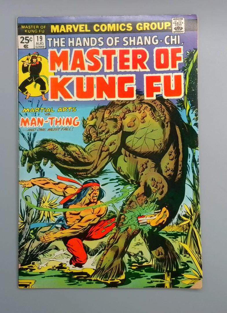 Master of Kung Fu #19, FN Man-Thing Marvel Comics 1974 JR1