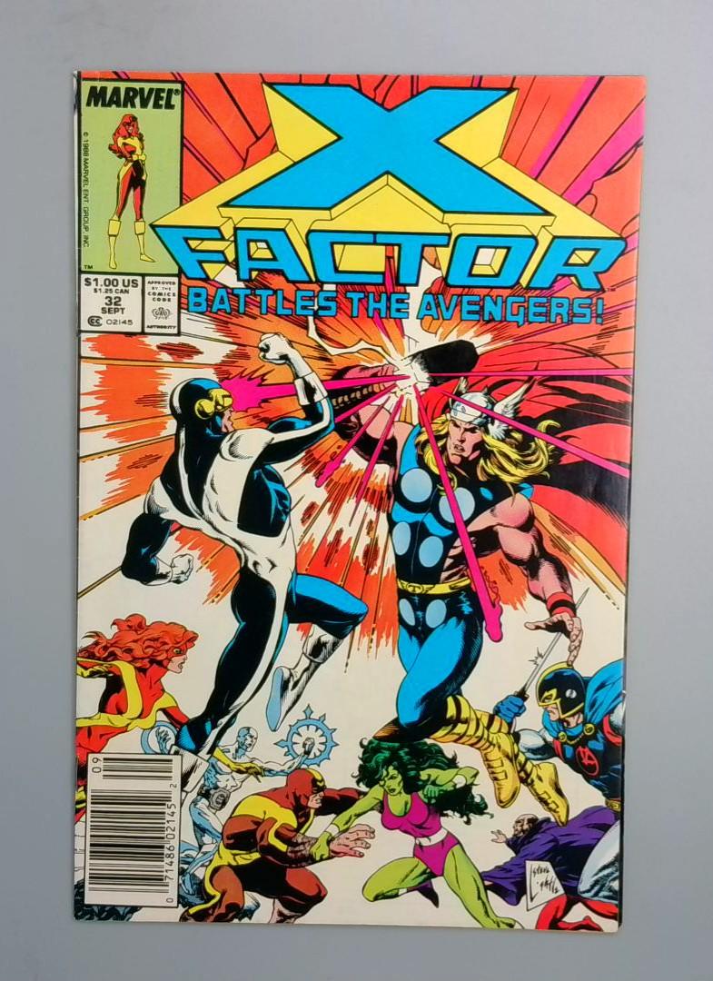 X-Factor #32 Newsstand Battles the Avengers, Marvel, 1987 JR1