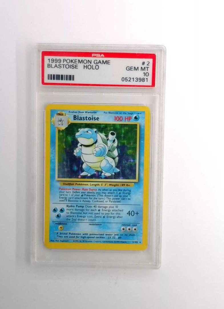1999 Pokemon PSA 10 Blastoise Holo Base Set Gem Mint #2 Low POP Grail Card