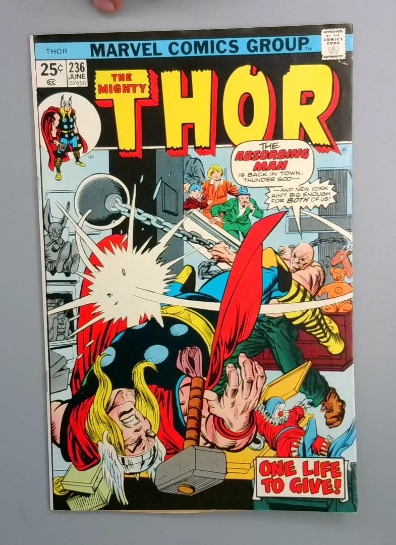 Thor #236, Marvel Comics, 1975 JR1 See Pics 