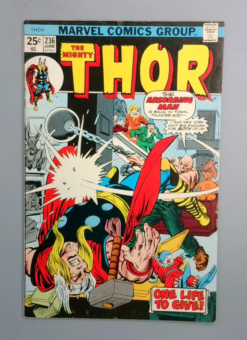 Thor #236, Absorbing Man, Marvel Comics Group, June 1975 JR1