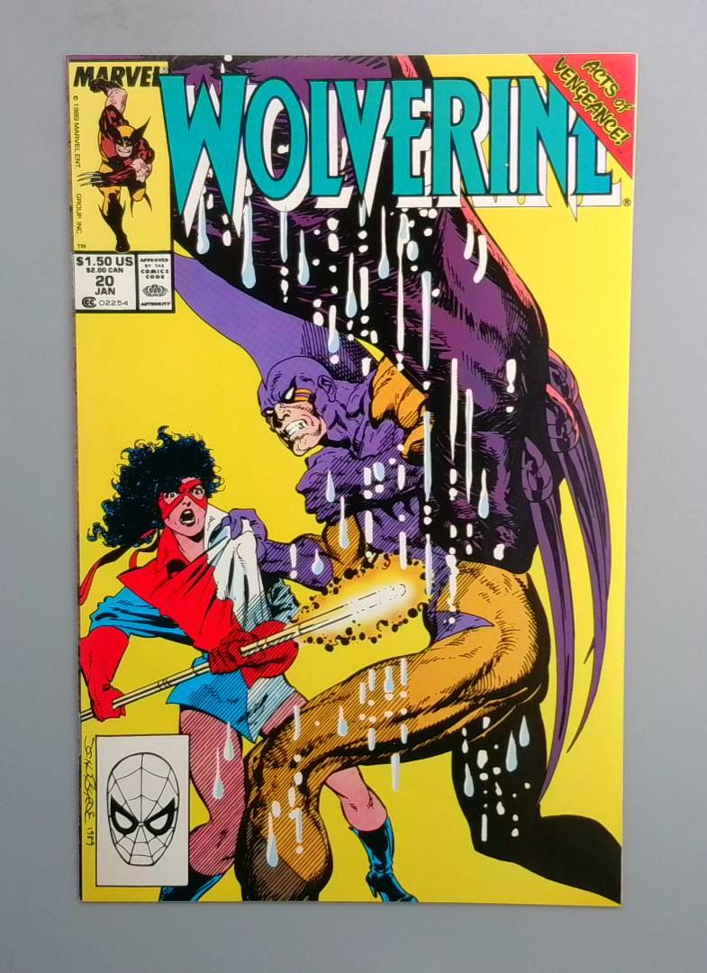 Wolverine #20, NM- Tiger Shark Marvel, 1990 JR1